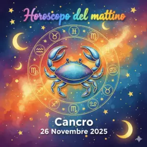 Horoscopo del mattino – Cancro, 26 Novembre 2025