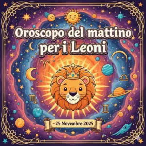 Oroscopo del mattino per i Leoni – 25 Novembre 2025