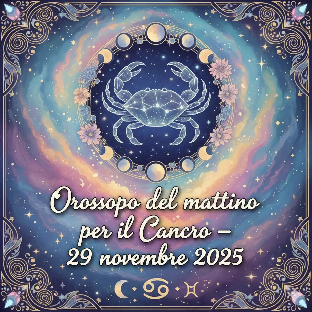 Oroscopo del mattino per il Cancro – 29 novembre 2025