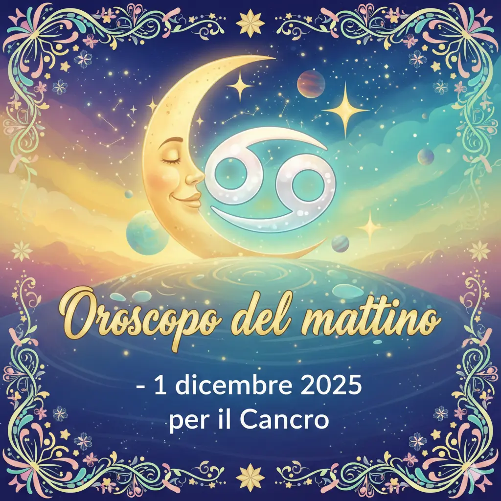 Oroscopo del mattino – 1 dicembre 2025 per il Cancro