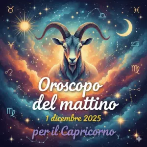 Oroscopo del mattino – 1 dicembre 2025 per il Capricorno