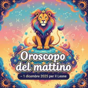 Oroscopo del mattino – 1 dicembre 2025 per il Leone