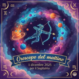Oroscopo del mattino – 1 dicembre 2025 per il Sagittario