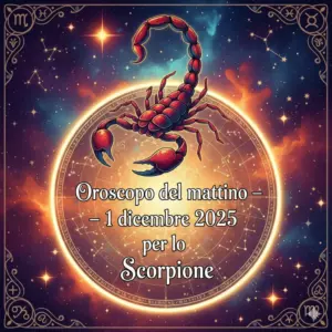 Oroscopo del mattino – 1 dicembre 2025 per lo Scorpione