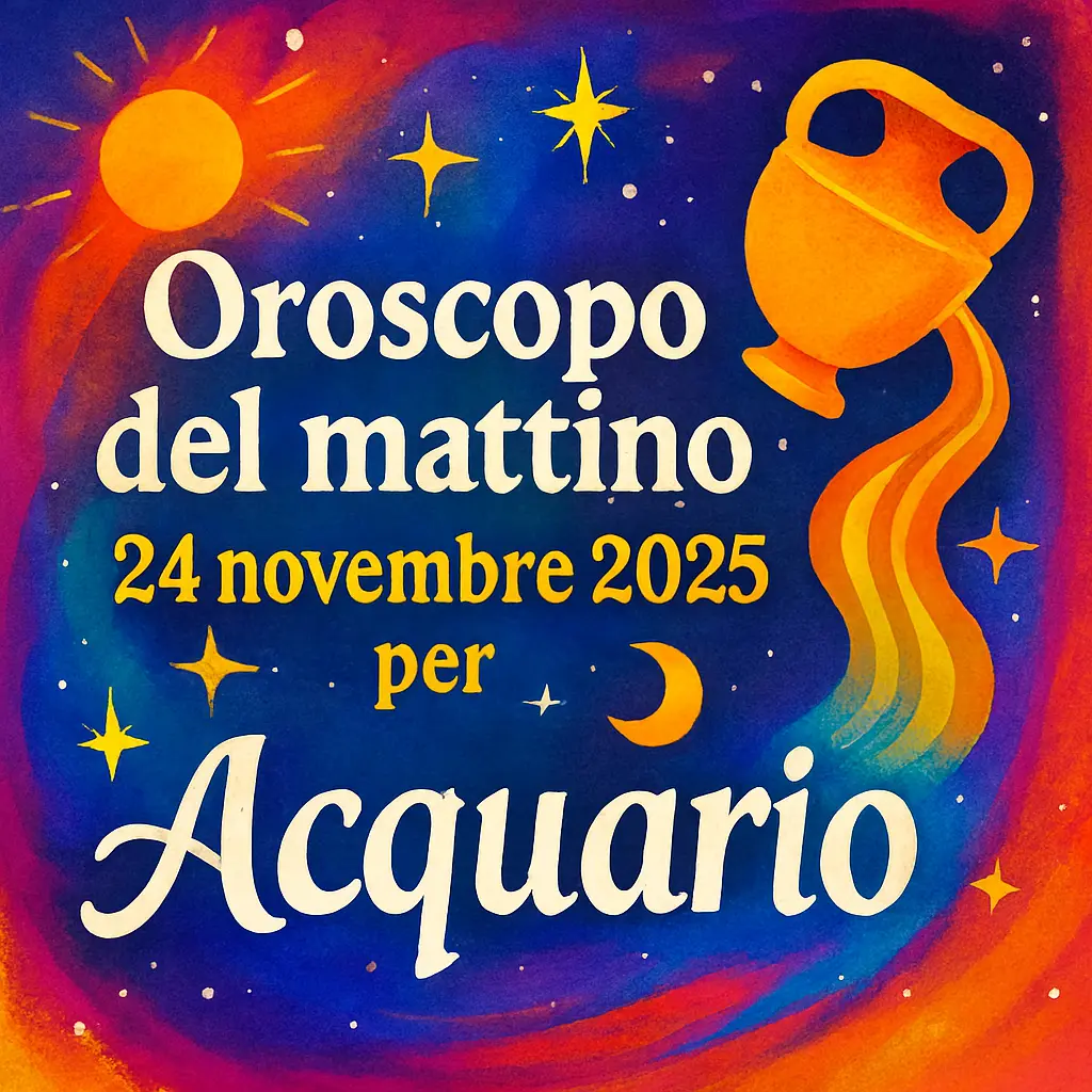 Oroscopo del mattino – 24 novembre 2025 per Acquario