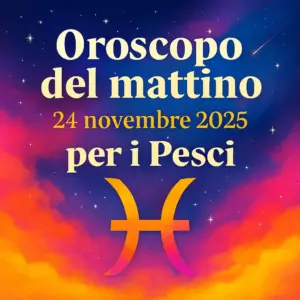 Oroscopo del mattino – 24 novembre 2025 per i Pesci