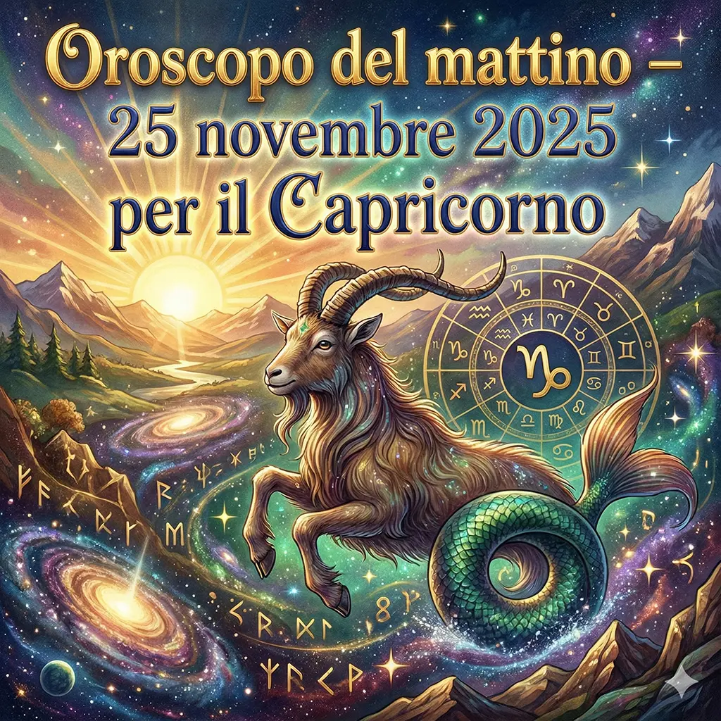 Oroscopo del mattino – 25 novembre 2025 per il Capricorno