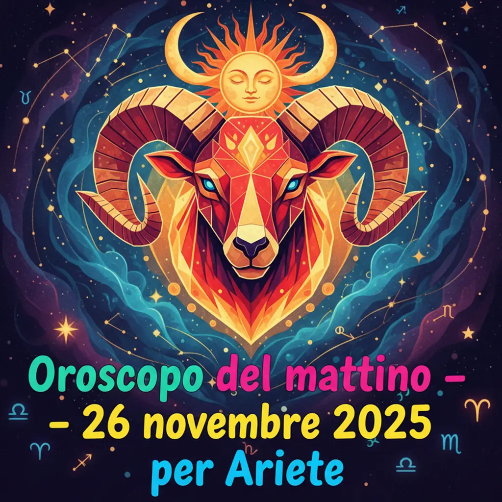 Oroscopo del mattino – 26 novembre 2025 per Ariete