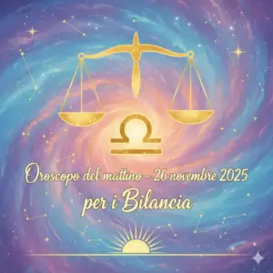 Oroscopo del mattino – 26 novembre 2025 per i Bilancia
