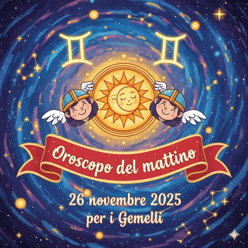 Oroscopo del mattino – 26 novembre 2025 per i Gemelli