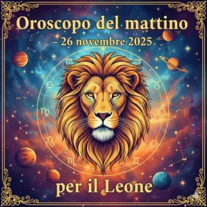 Oroscopo del mattino – 26 novembre 2025 per il Leone
