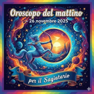 Oroscopo del mattino – 26 novembre 2025 per il Sagittario