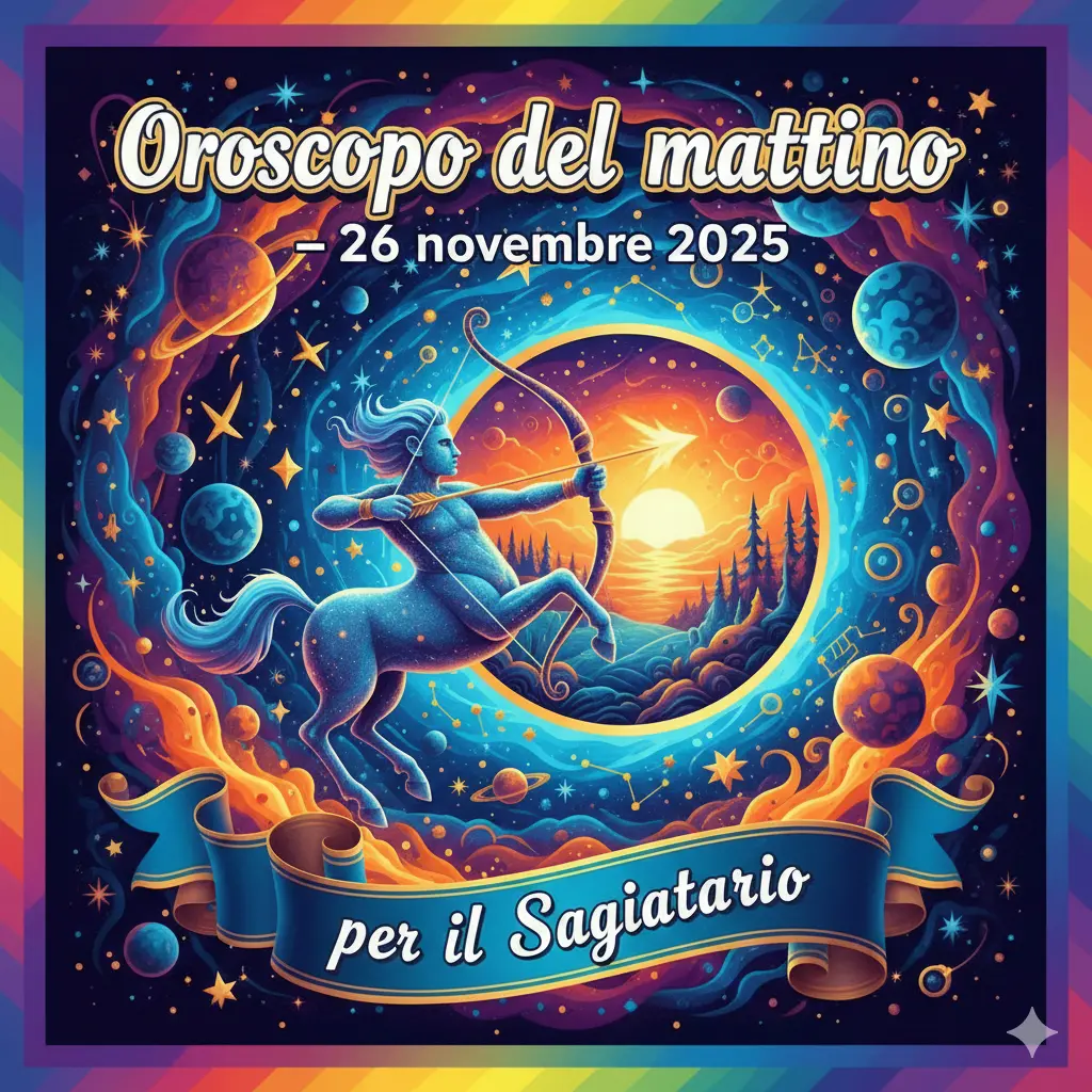Oroscopo del mattino – 26 novembre 2025 per il Sagittario