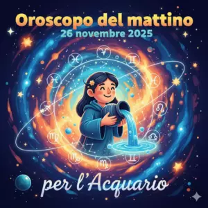 Oroscopo del mattino – 26 novembre 2025 per l’Acquario