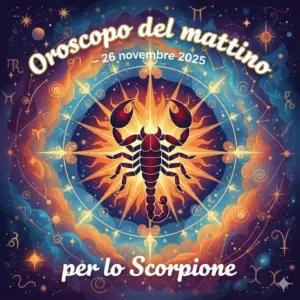 Oroscopo del mattino – 26 novembre 2025 per lo Scorpione