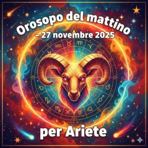 Oroscopo del mattino – 27 novembre 2025 per Ariete