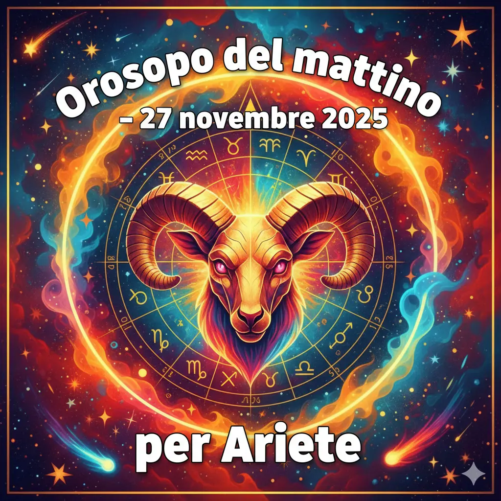 Oroscopo del mattino – 27 novembre 2025 per Ariete