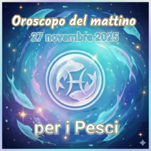 Oroscopo del mattino – 27 novembre 2025 per i Pesci
