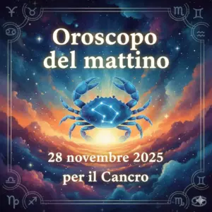 Oroscopo del mattino – 28 novembre 2025 per il Cancro