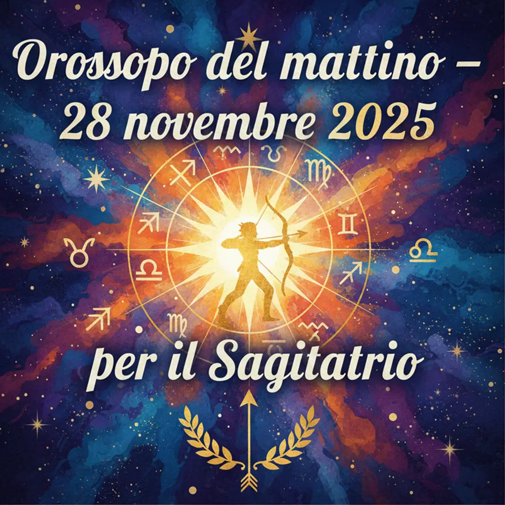 Oroscopo del mattino – 28 novembre 2025 per il Sagittario