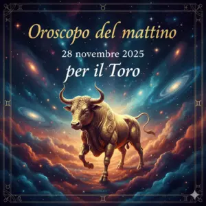 Oroscopo del mattino – 28 novembre 2025 per il Toro