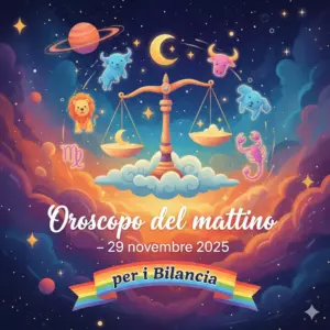 Oroscopo del mattino – 29 novembre 2025 per i Bilancia