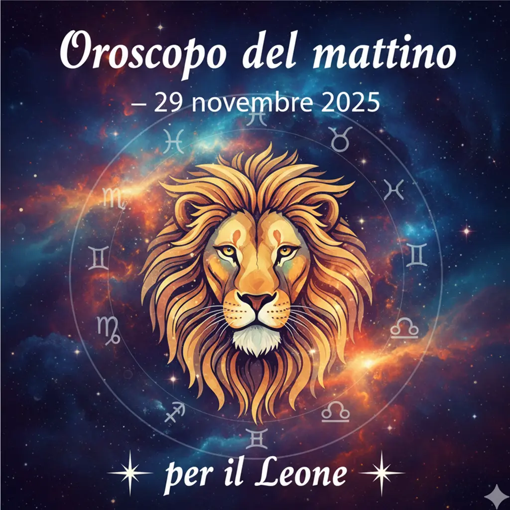 Oroscopo del mattino – 29 novembre 2025 per il Leone