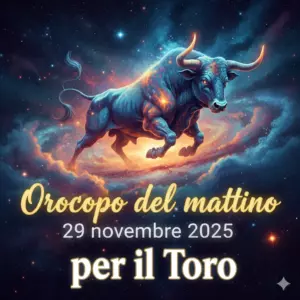 Oroscopo del mattino – 29 novembre 2025 per il Toro