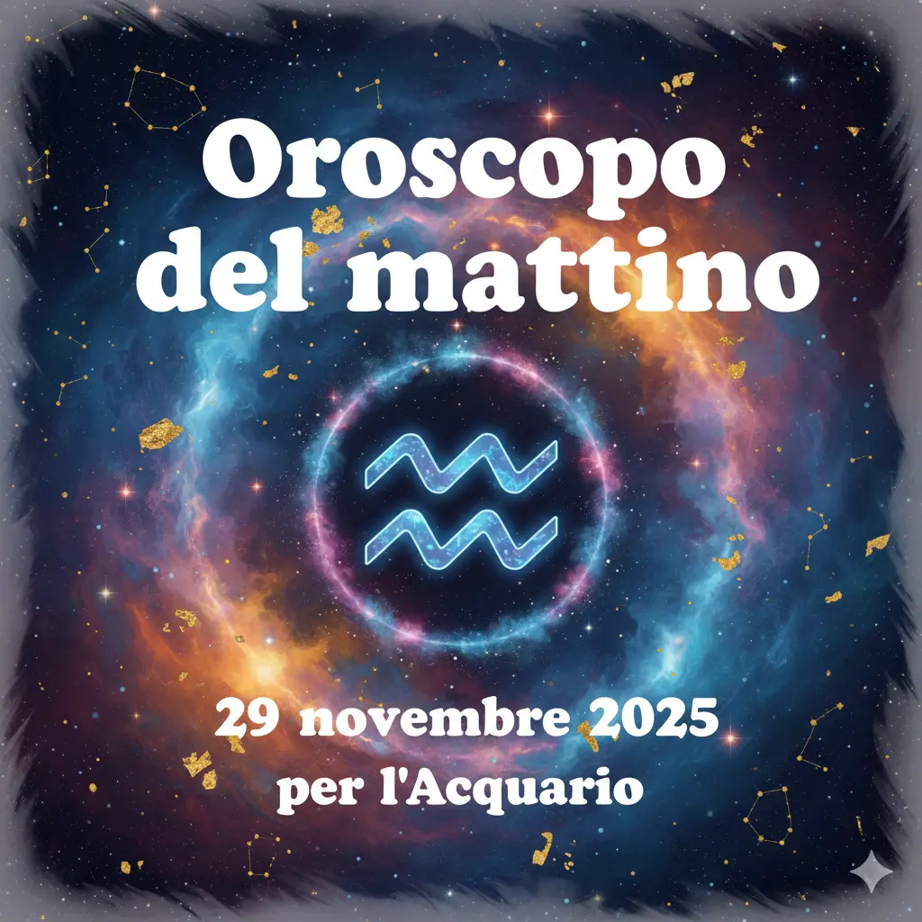 Oroscopo del mattino – 29 novembre 2025 per l’Acquario