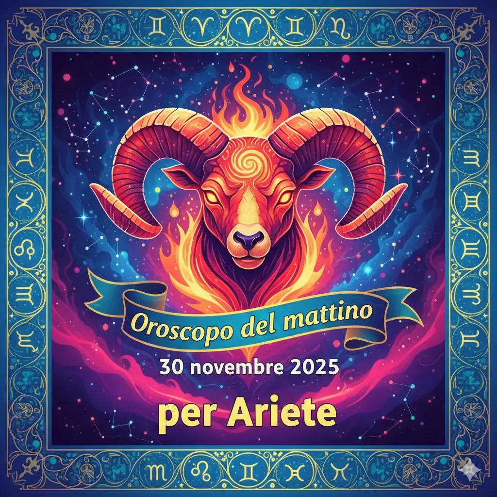 Oroscopo del mattino – 30 novembre 2025 per Ariete