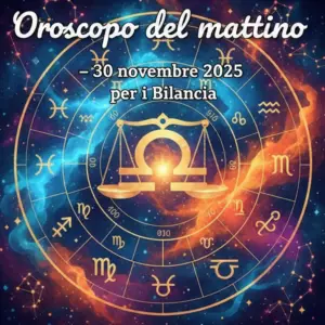 Oroscopo del mattino – 30 novembre 2025 per i Bilancia