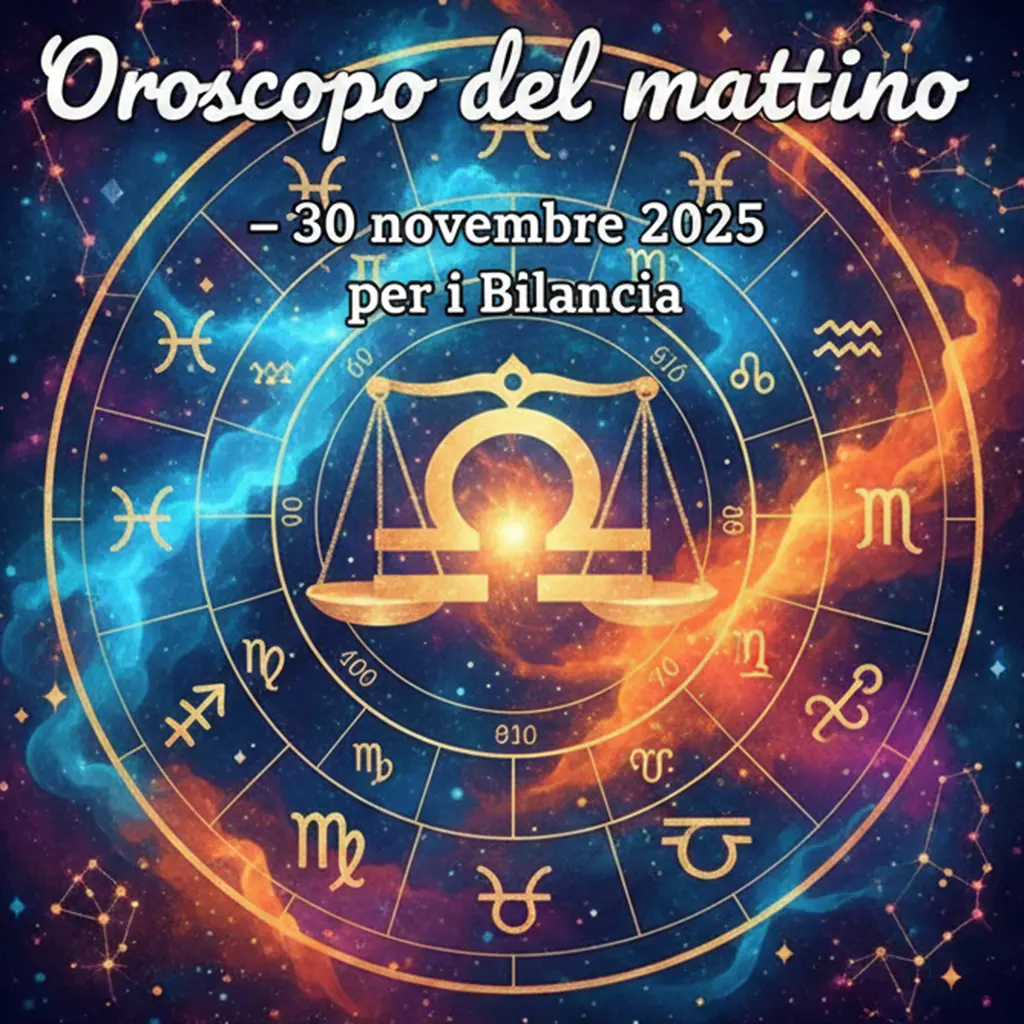 Oroscopo del mattino – 30 novembre 2025 per i Bilancia