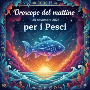 Oroscopo del mattino – 30 novembre 2025 per i Pesci