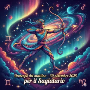 Oroscopo del mattino – 30 novembre 2025 per il Sagittario