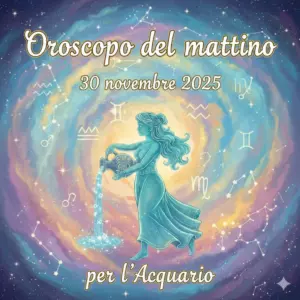Oroscopo del mattino – 30 novembre 2025 per l’Acquario