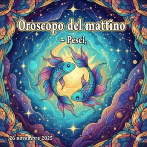 Oroscopo del mattino – Pesci, 26 novembre 2025
