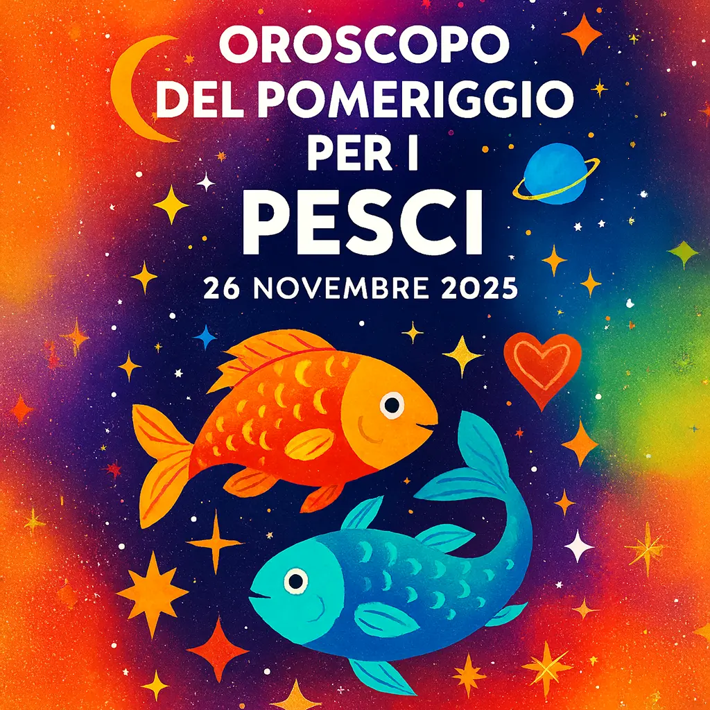 Oroscopo del pomeriggio per i Pesci – 26 novembre 2025