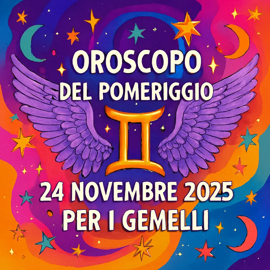 Oroscopo del pomeriggio – 24 novembre 2025 per i Gemelli