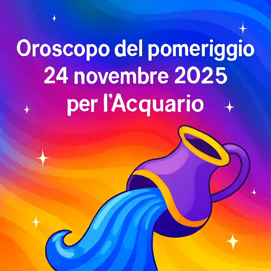 Oroscopo del pomeriggio – 24 novembre 2025 per l’Acquario