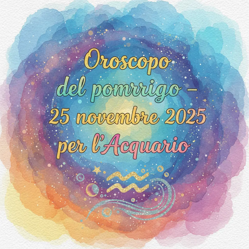 Oroscopo del pomeriggio – 25 novembre 2025 per l’Acquario