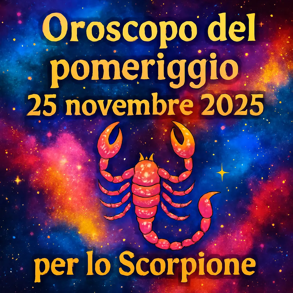 Oroscopo del pomeriggio – 25 novembre 2025 per lo Scorpione