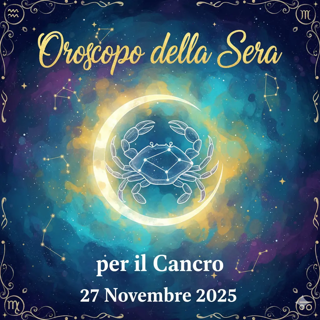Oroscopo della Sera per il Cancro – 27 Novembre 2025