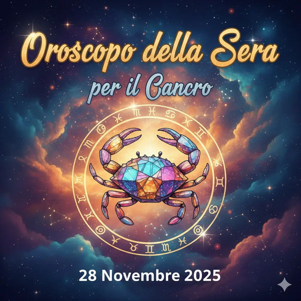 Oroscopo della Sera per il Cancro – 28 Novembre 2025