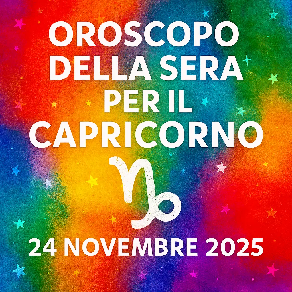 Oroscopo della Sera per il Capricorno – 24 Novembre 2025