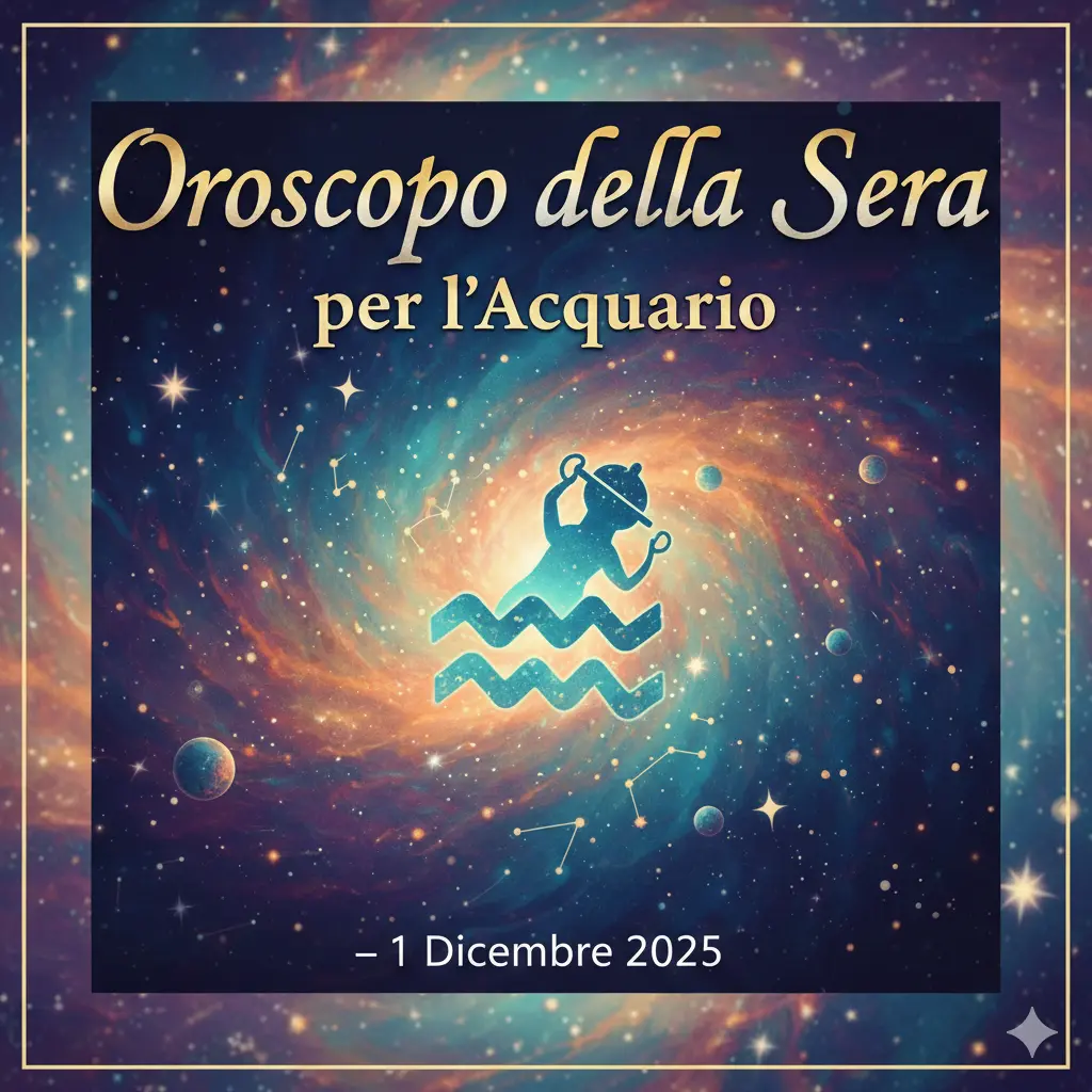 Oroscopo della Sera per l’Acquario – 1 Dicembre 2025