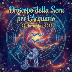 Oroscopo della Sera per l’Acquario – 29 Novembre 2025