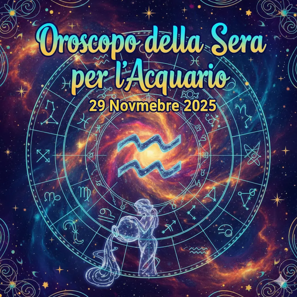 Oroscopo della Sera per l’Acquario – 29 Novembre 2025