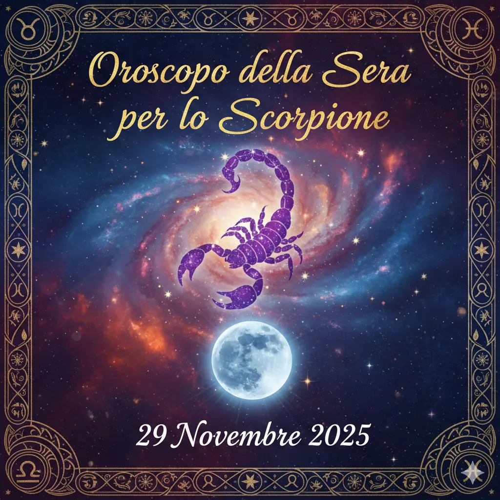Oroscopo della Sera per lo Scorpione – 29 Novembre 2025