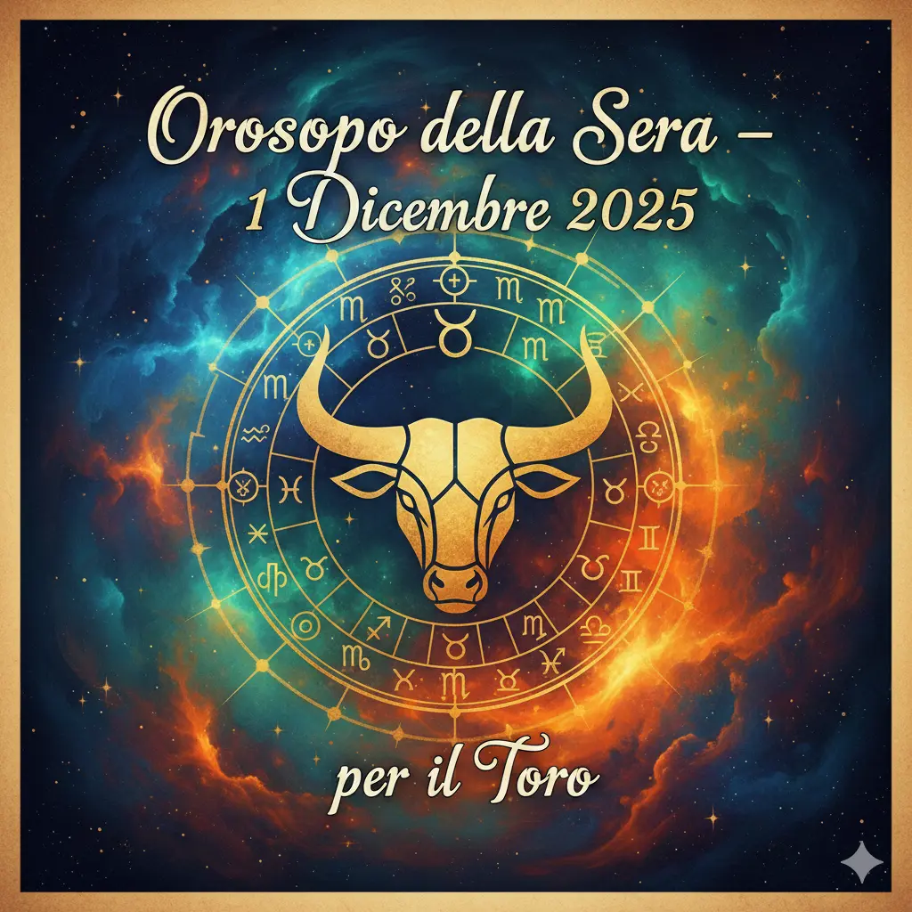 Oroscopo della Sera – 1 Dicembre 2025 per il Toro