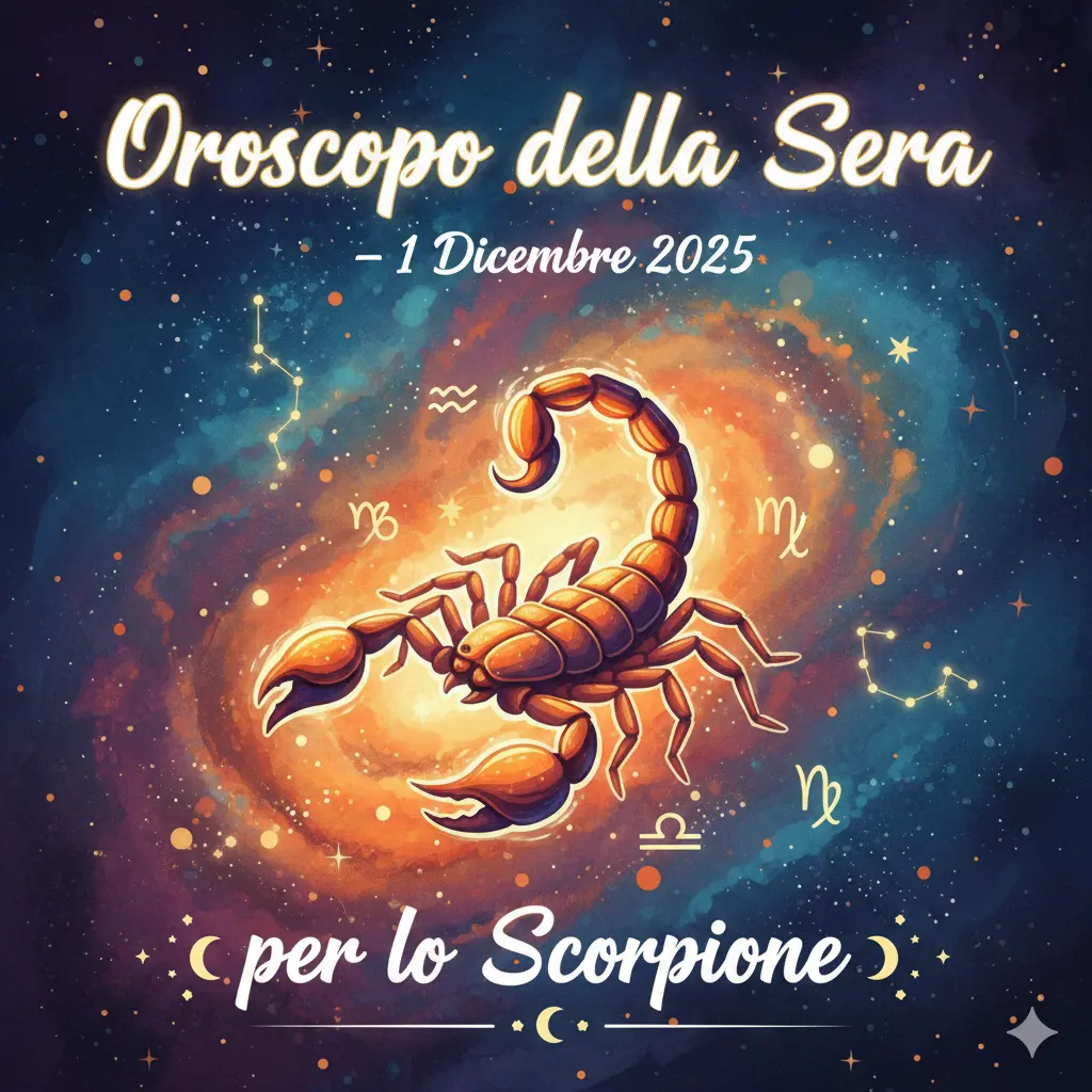 Oroscopo della Sera – 1 Dicembre 2025 per lo Scorpione